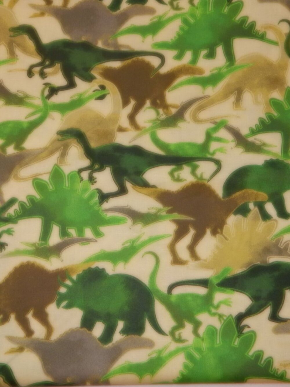One Yard 44 Inches Wide Springs Brand Dinosaur Camouflage Camo Cotton Fabric